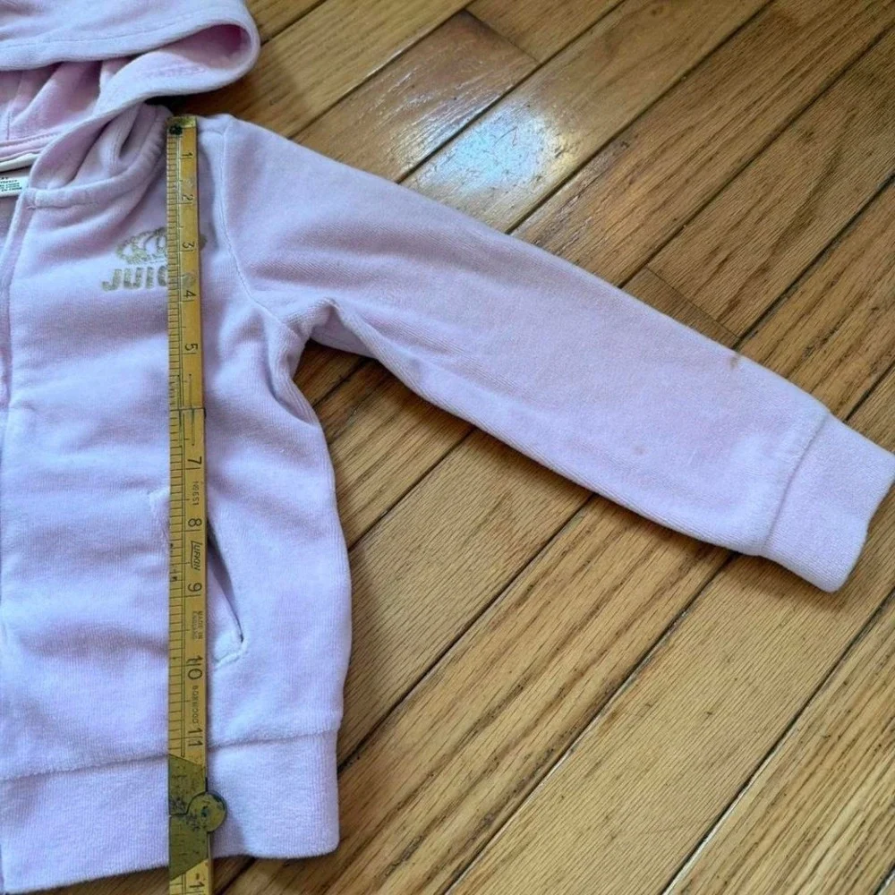 Y2K Kids Juicy Couture Pink and gold zip‎ up hoodie